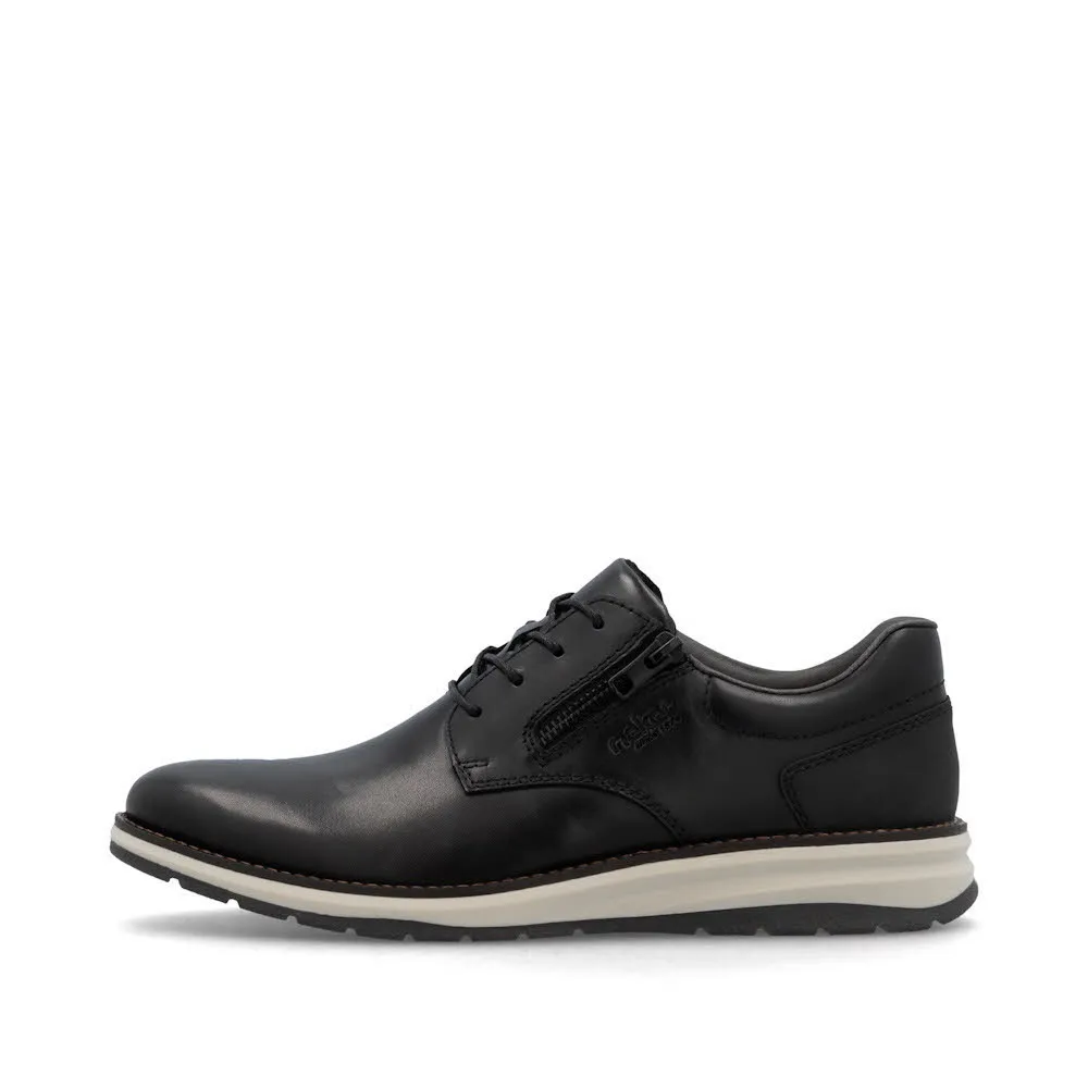Rieker HWK Herren Halbschuhe Schnürschuhe schwarz