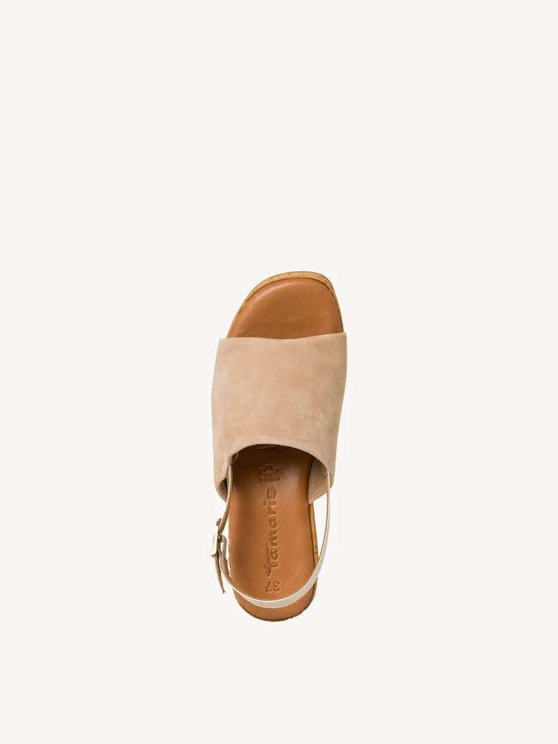 Tamaris Ledersandalette Damen beige