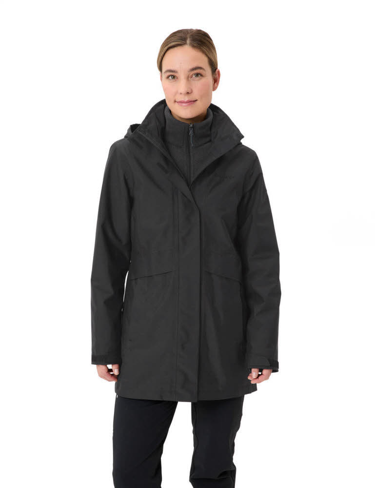 VAUDE Idris 3in1 Parka IV Damen 3in1 Mantel schwarz