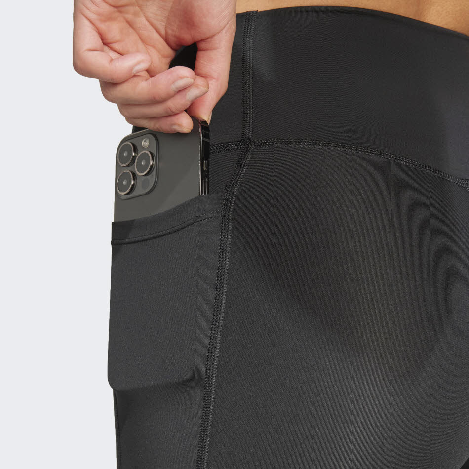 adidas Optime Essentials Stash Pocket 7-Inch Damen Sportshort schwarz