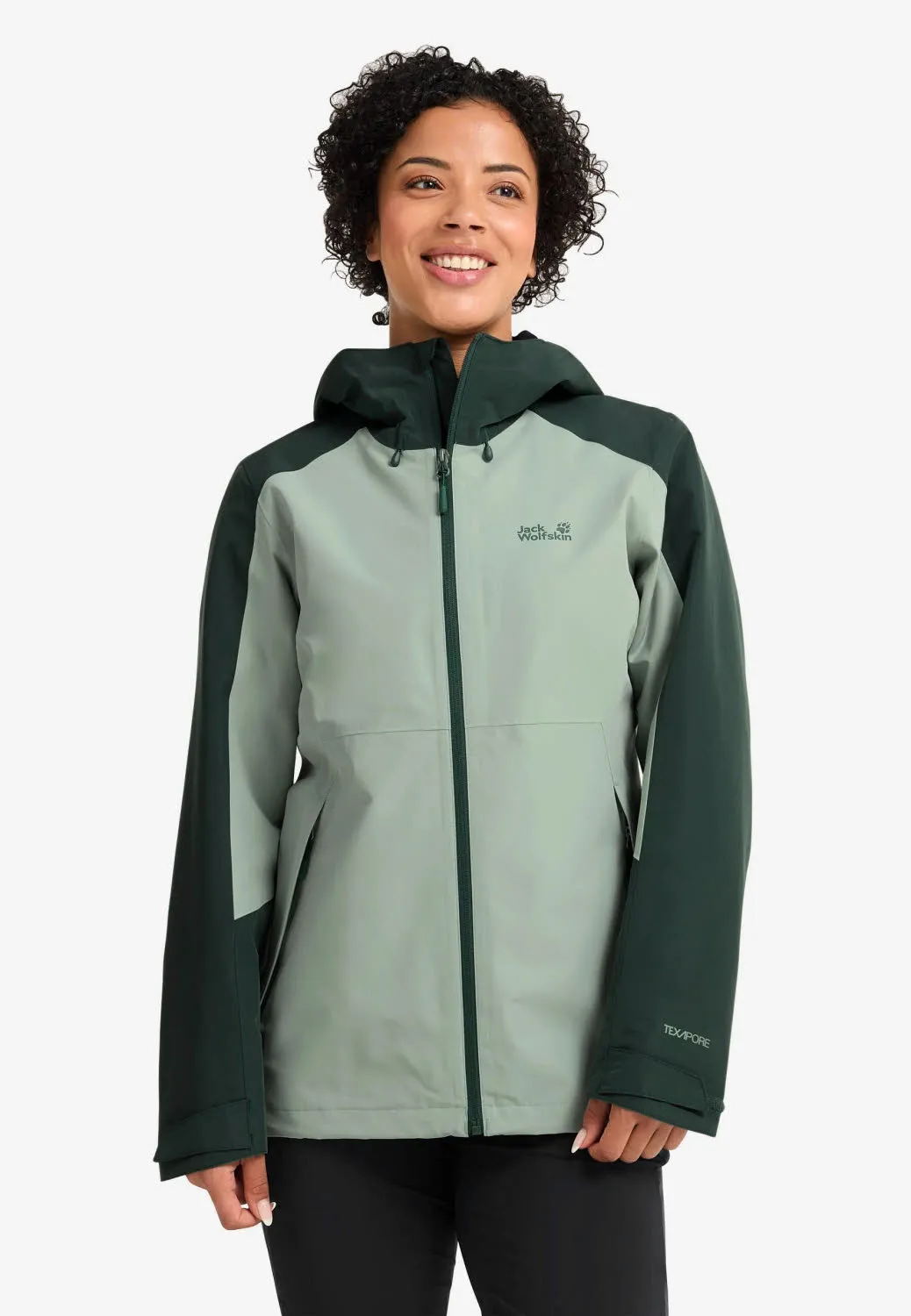 Jack Wolfskin Wildbound 2L Jkt Damen Regenjacke Windjacke grün