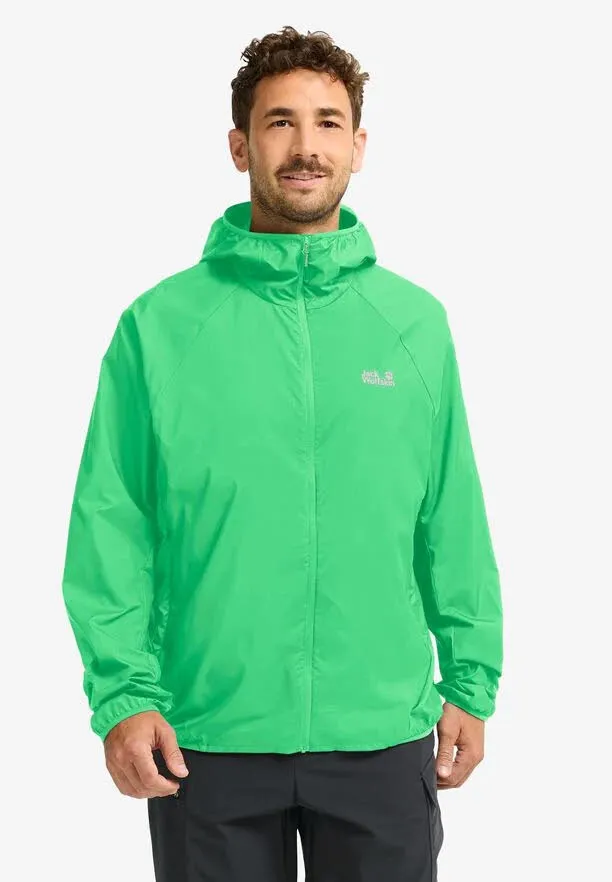 Jack Wolfskin Prelight Aero Jkt Herren Windbreaker Jacke mit Kapuze grün