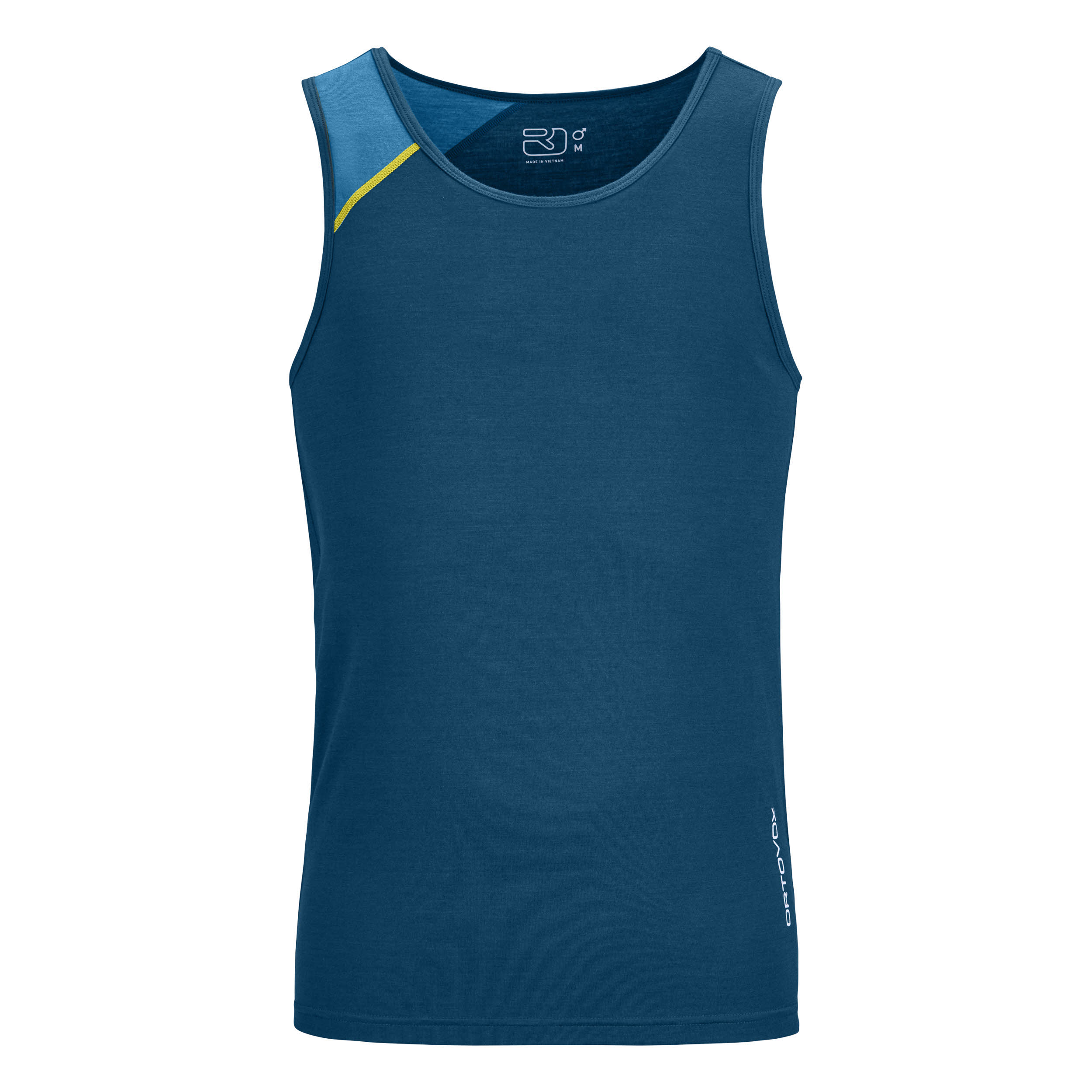 Ortovox 150 Essential Top Herren Unterhemd kurz Tanktop Funktionsunterwäsche blau