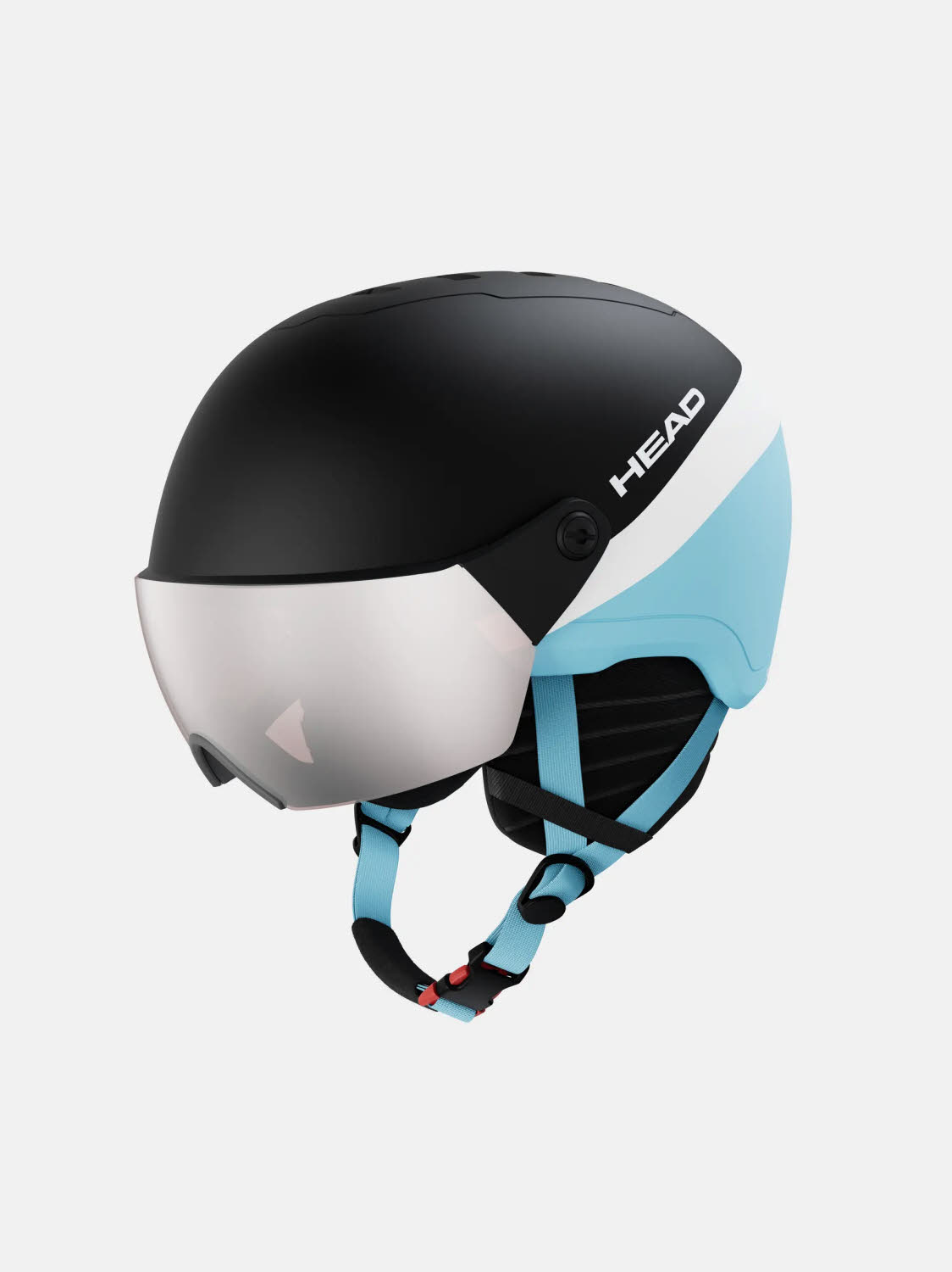 Head YUKI VISOR TEAM Kinder Skihelm Visierhelm schwarz/blau
