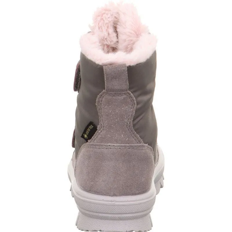 Superfit FLAVIA Mädchen Winterstiefel Snowboots grau/rosa