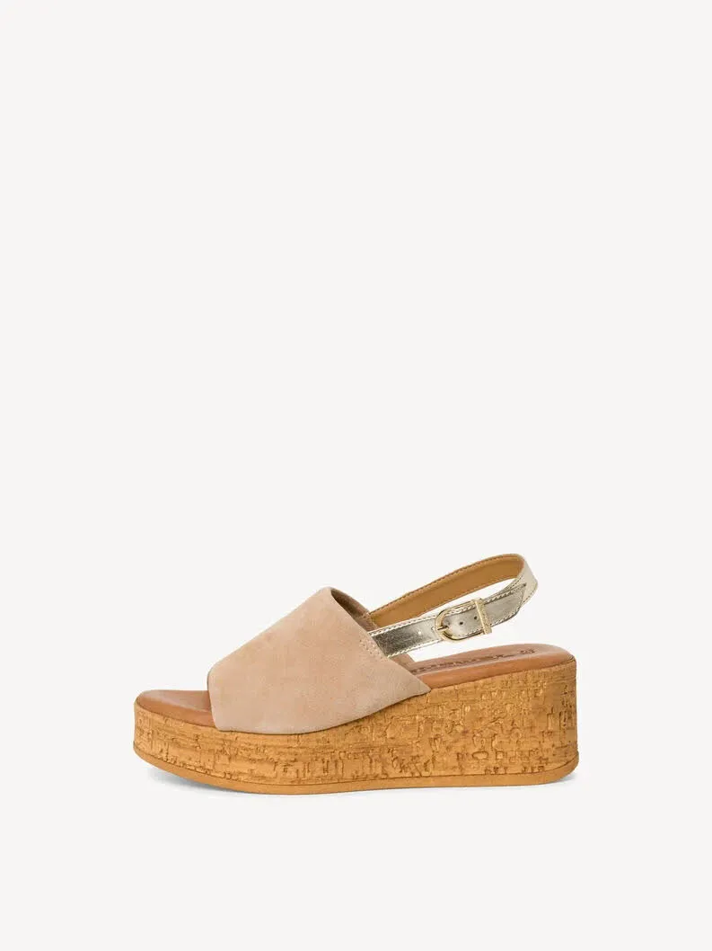 Tamaris Ledersandalette Damen beige