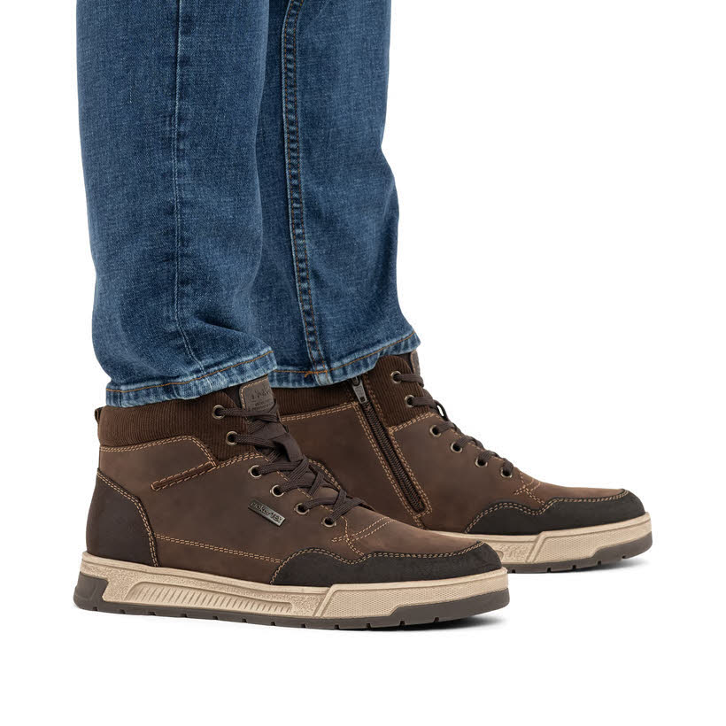 Rieker Herren Sneaker High warm gefüttert braun