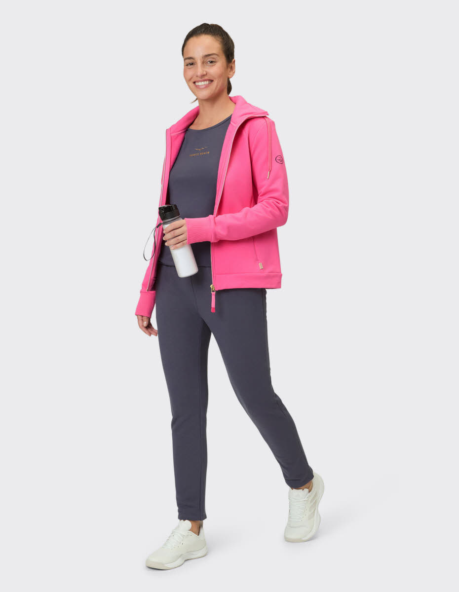 Venice Beach CARON Damen Sweatjacke Zip-Jacke pink