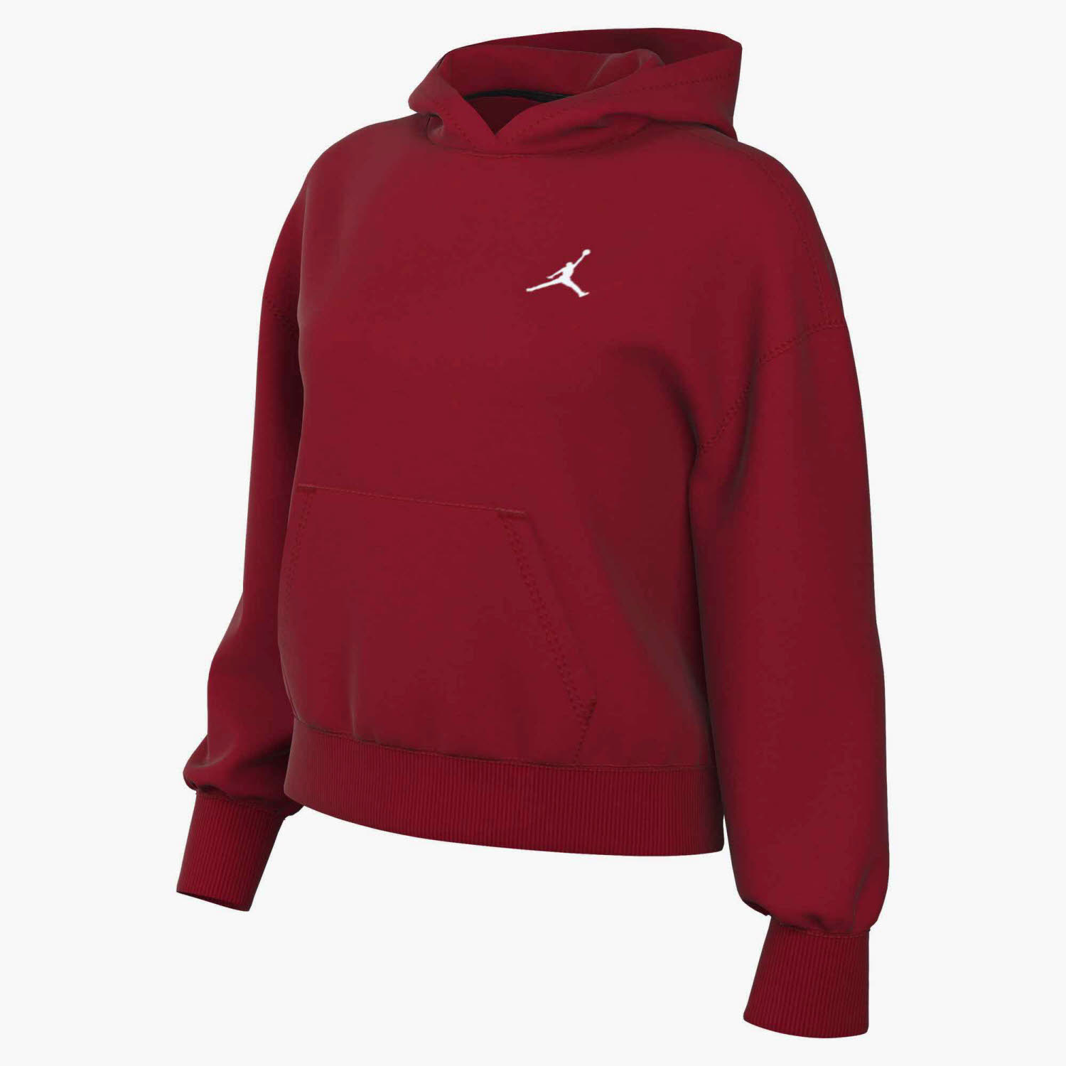 Nike W J JUMPMAN FLC PO 2 Damen Hoodie Kapuzenpullover rot