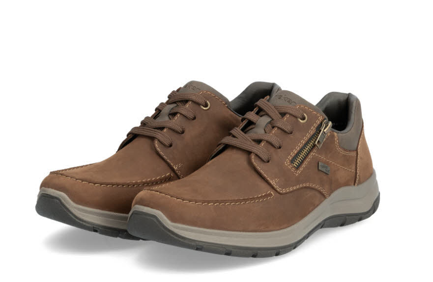 Rieker Herren Schnürschuhe Halbschuhe nougatbraun