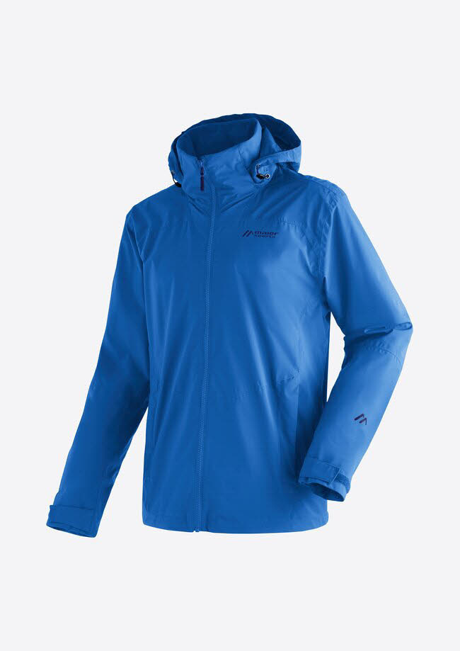 Maier Sports METOR REC M Regenjacke Kapuzenjacke Outdoorjacke Herren blau
