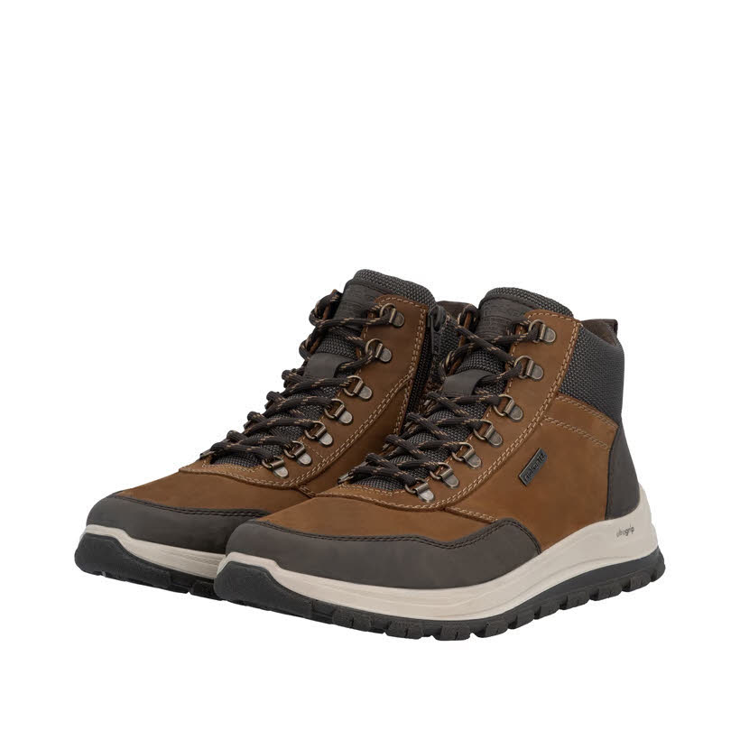 Rieker Herren Stiefelette Kurzstiefel Schnürstiefel moro/noce