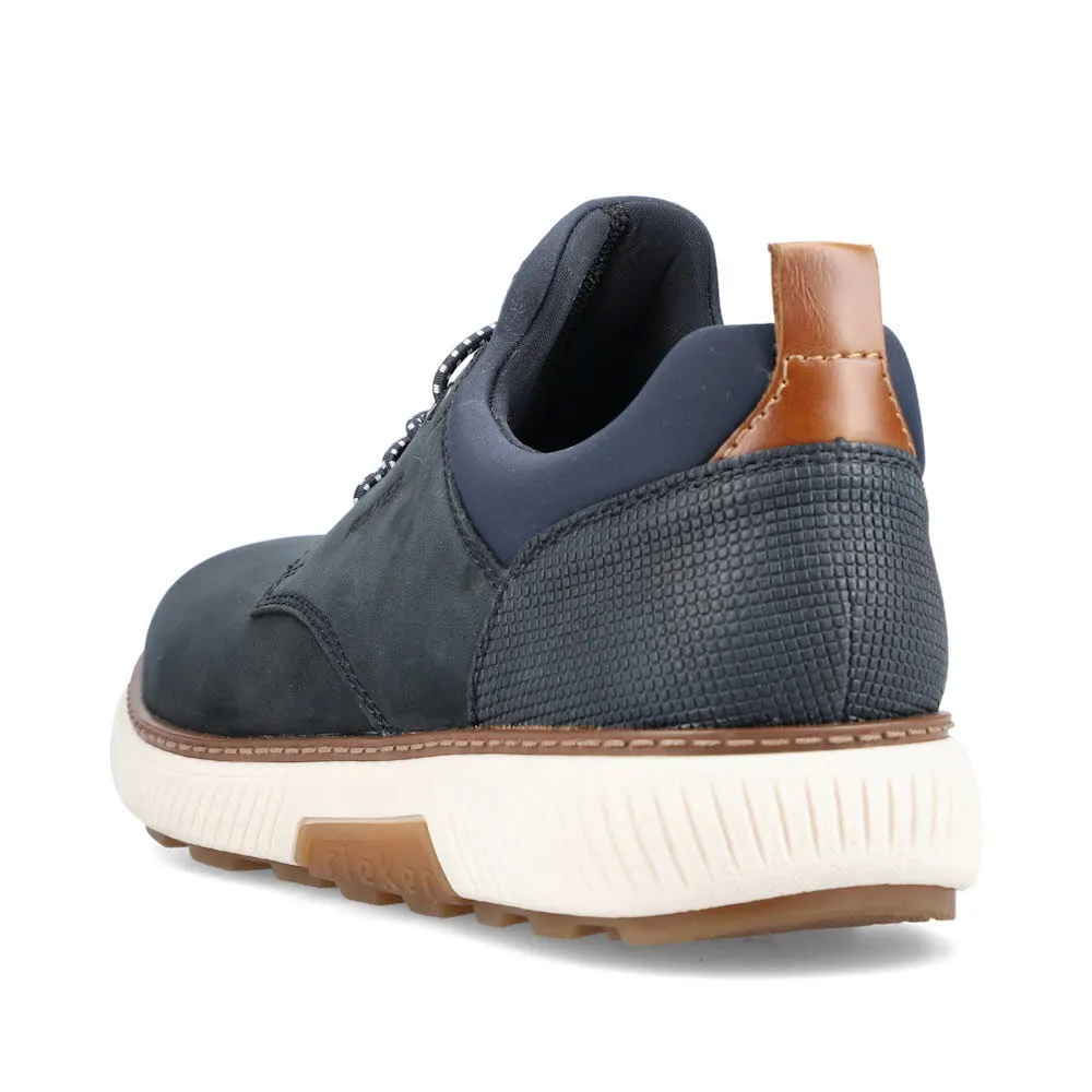 Rieker HWK Herren Halbschuhe Slipper blau