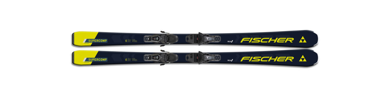 Fischer RC4 SUPERCOMP SLR + RS 10 SLR Allroundcarver Ski Fortgeschrittene 24/25 dunkelblau