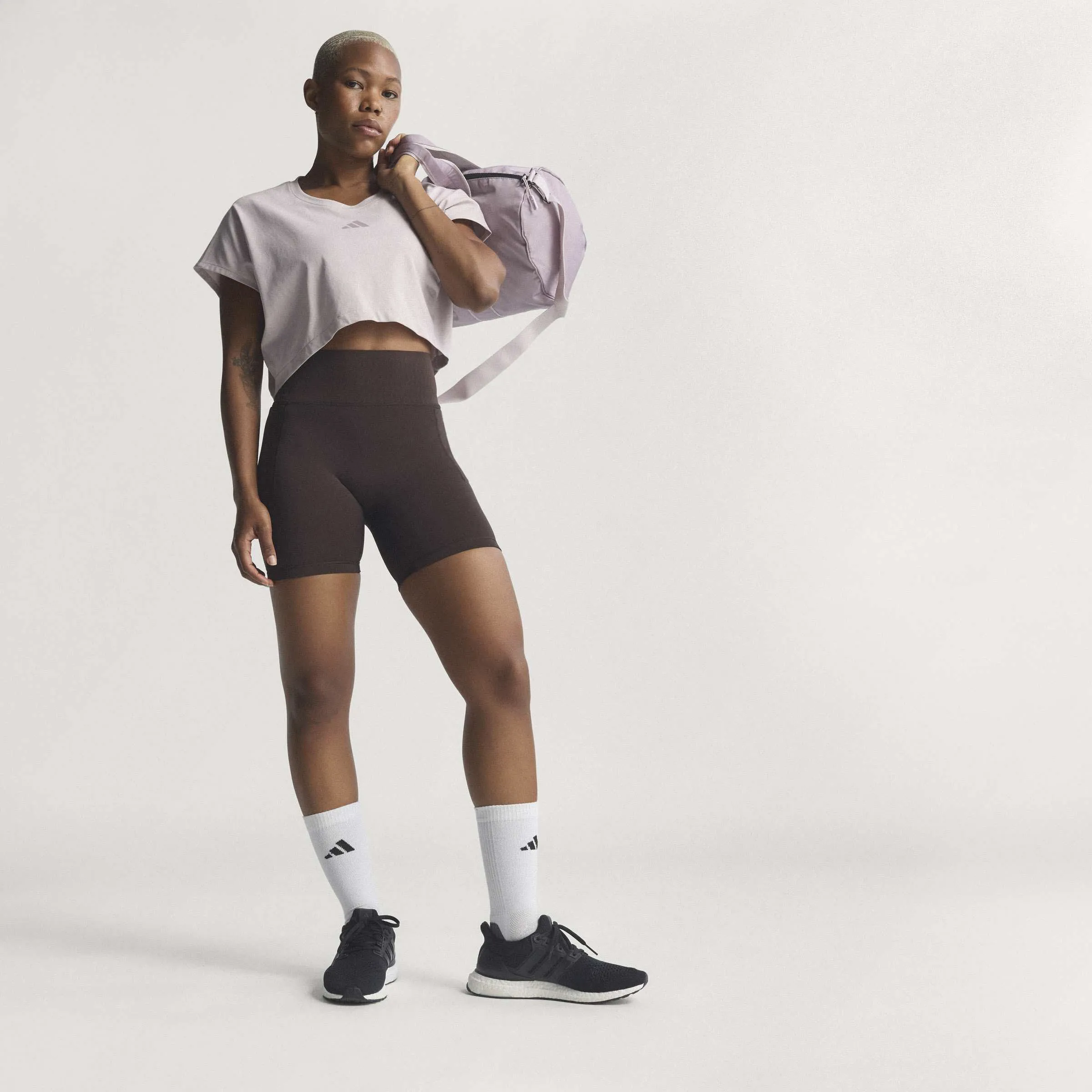 Adidas Optimé Short Leggings Damen Fitnessshorts braun