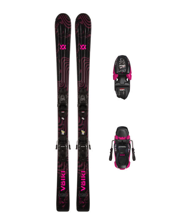 Völkl FLAIR JUNIOR + 7.0 VMOTION JR LADY (160cm) Kinder-Ski 24/25 lila pink