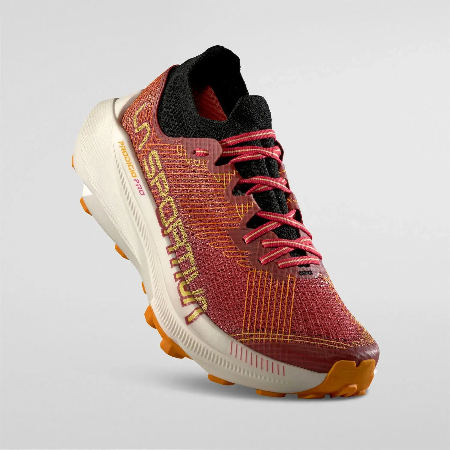 La Sportiva Prodigio Pro Damen Trailrunning-Schuhe Mineral Red/Banana