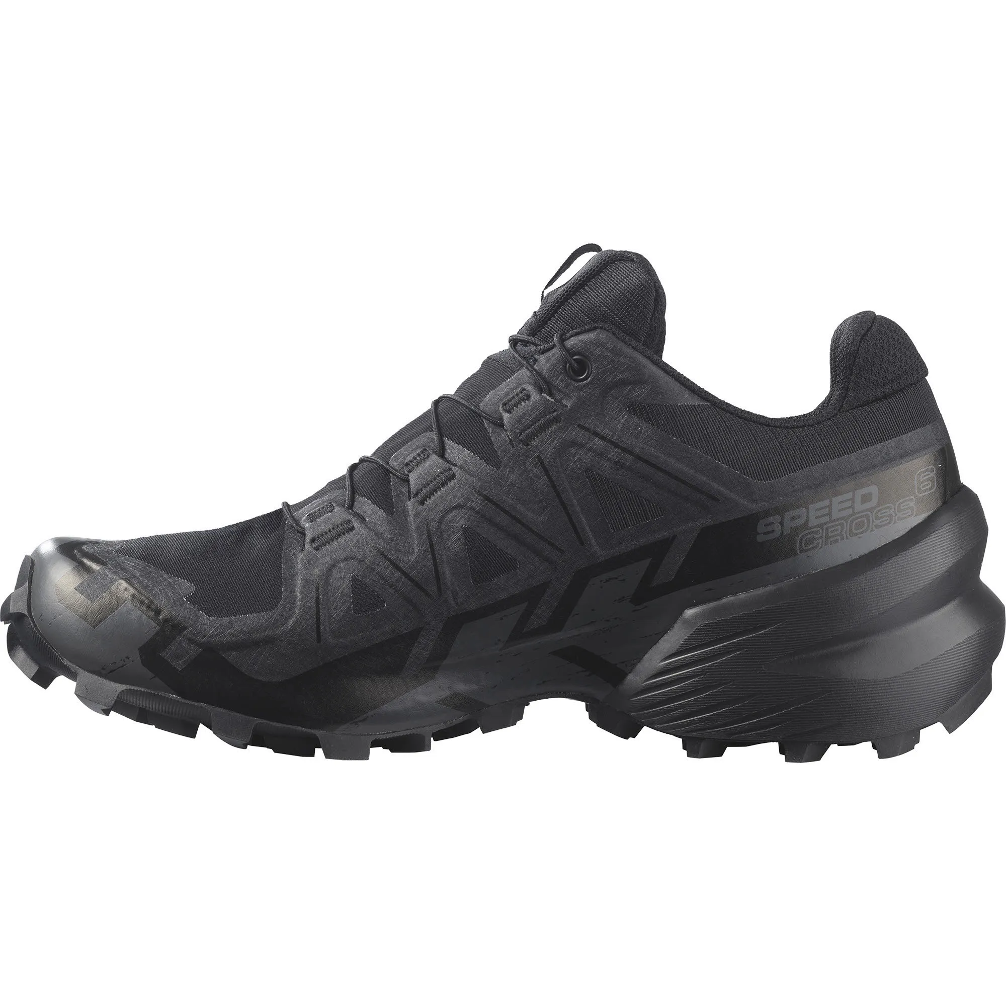 Salomon Speedcross 6 GTX Trailrunning-Schuhe mit Quicklace Wetterfest Damen Schwarz