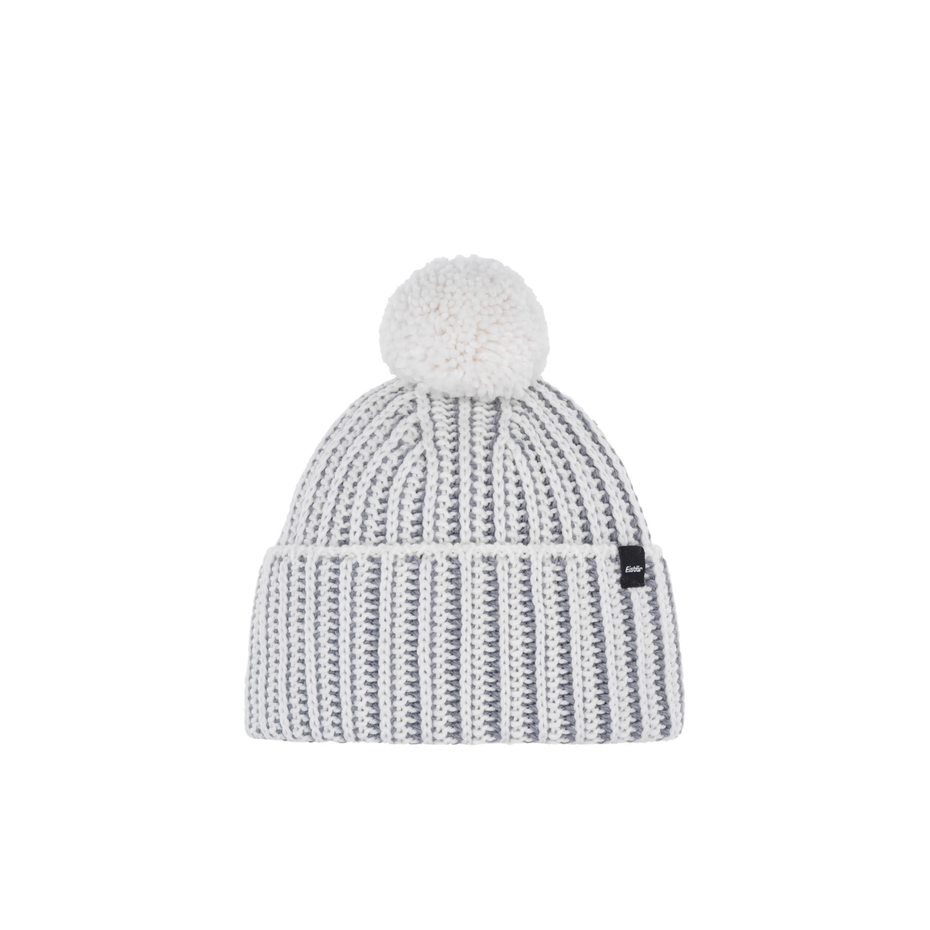 Eisbär Ronda Pompon Mütze grau