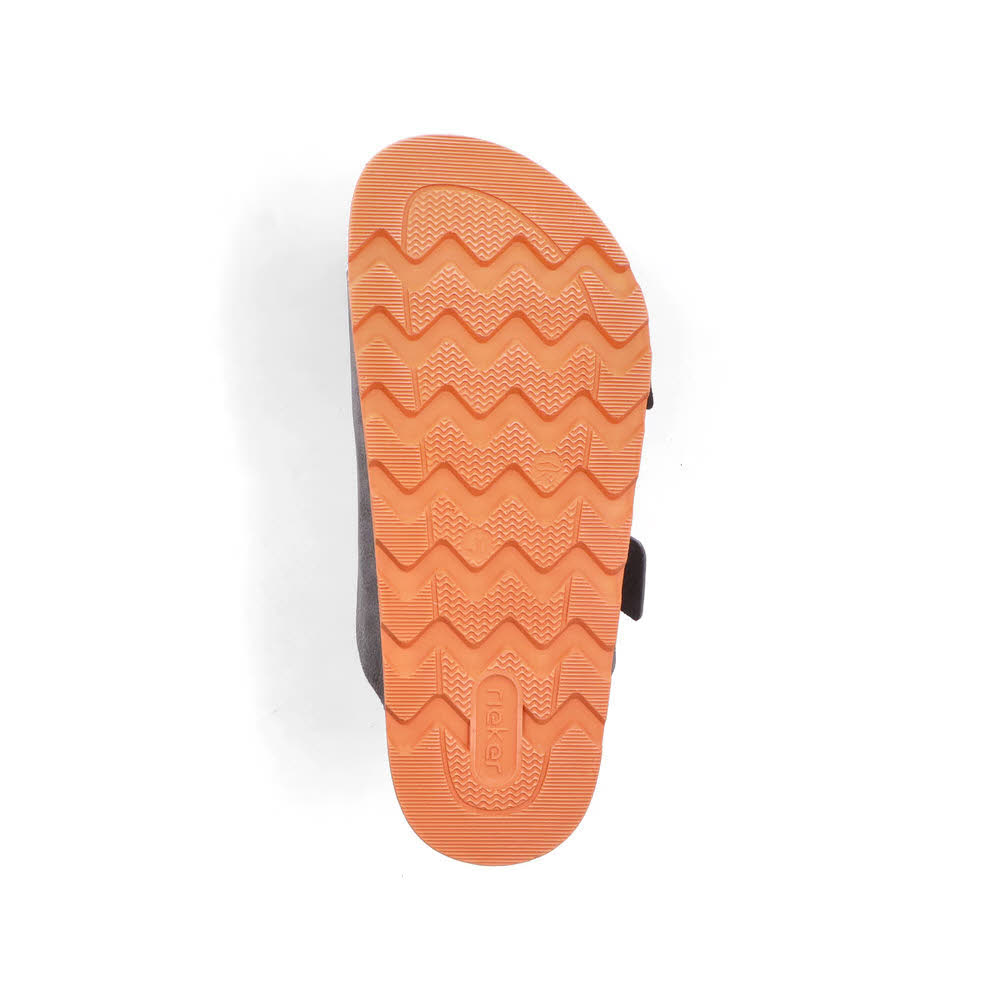 Rieker FSK Herren  Pantoletten grau/orange