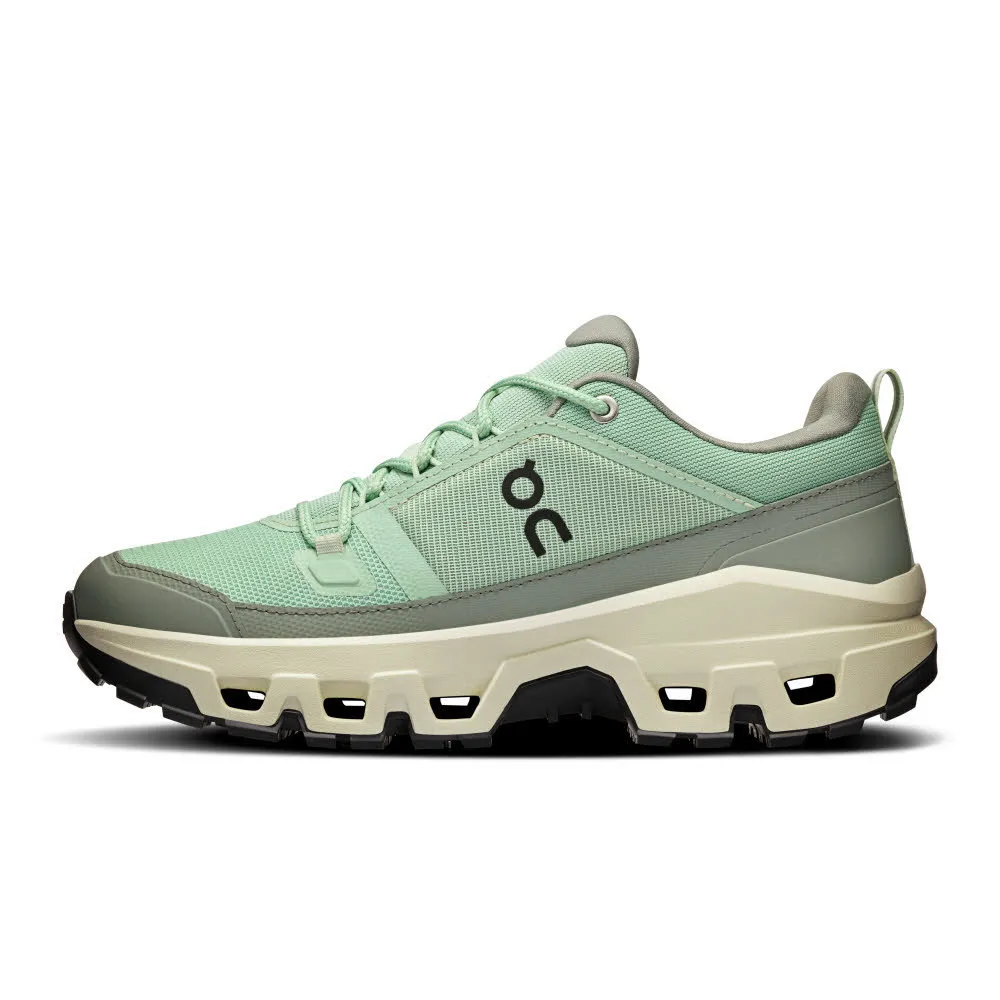 ON Cloudrock Low Waterproof Damen Wanderschuhe grün