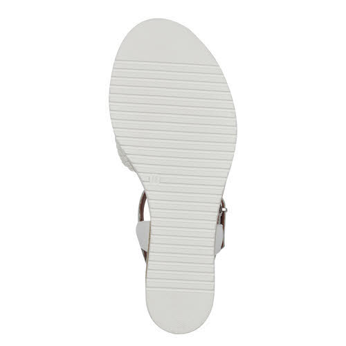Tamaris Damen Sandale Keilsandalette weiß