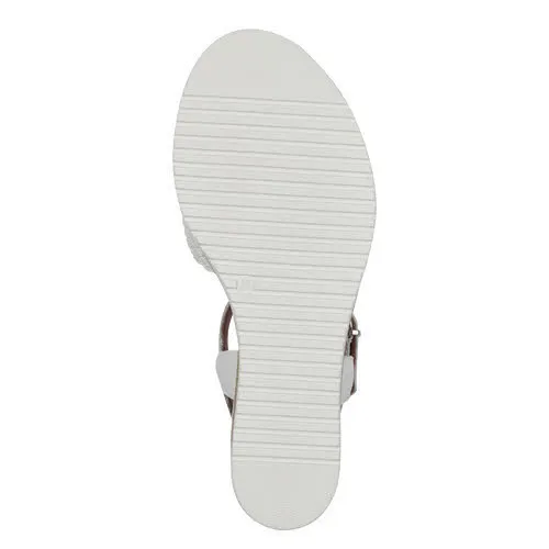 Tamaris Damen Sandale Keilsandalette weiß