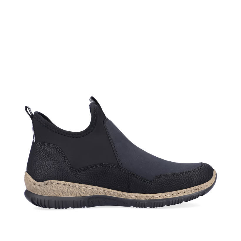 Rieker HWK Damen Stiefel Slipper Chelsea Boots schwarz