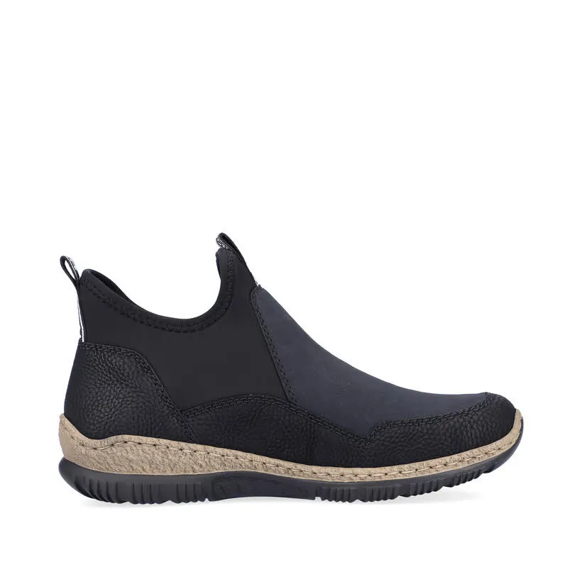 Rieker HWK Damen Stiefel Slipper Chelsea Boots schwarz