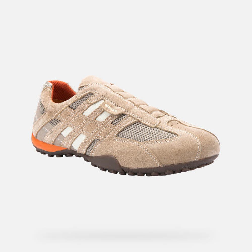 Geox Snake Herren Slip-on-Herrensneaker ohne Schnürung beige