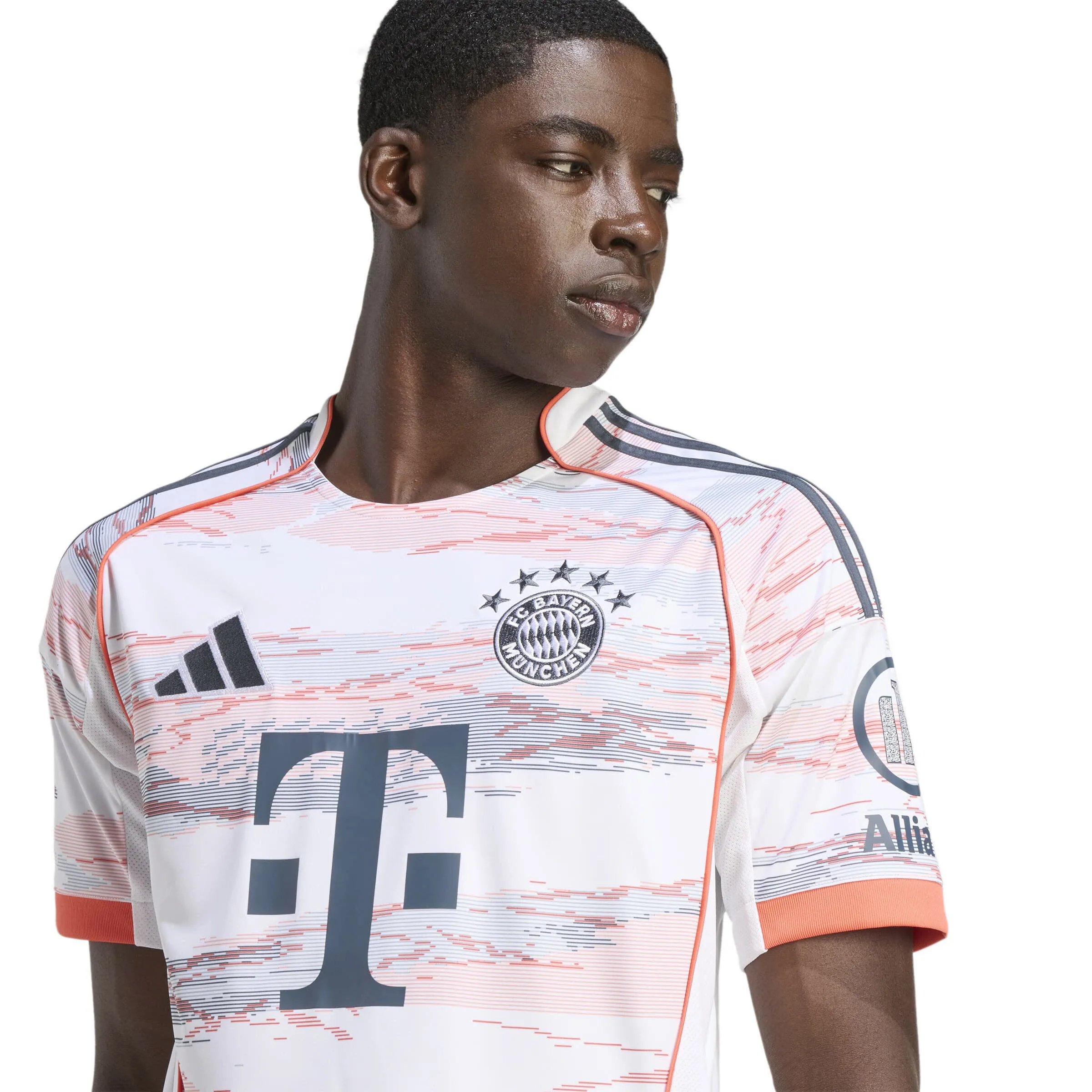 adidas FC Bayern München 25/26 Auswärtstrikot Herren Fußballtrikot weiß