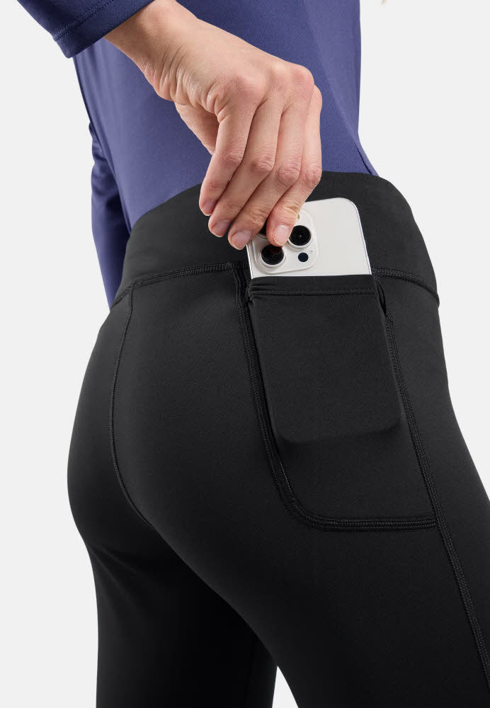 Odlo ESSENTIALS WARM 2.0 Damen Laufleggings schwarz