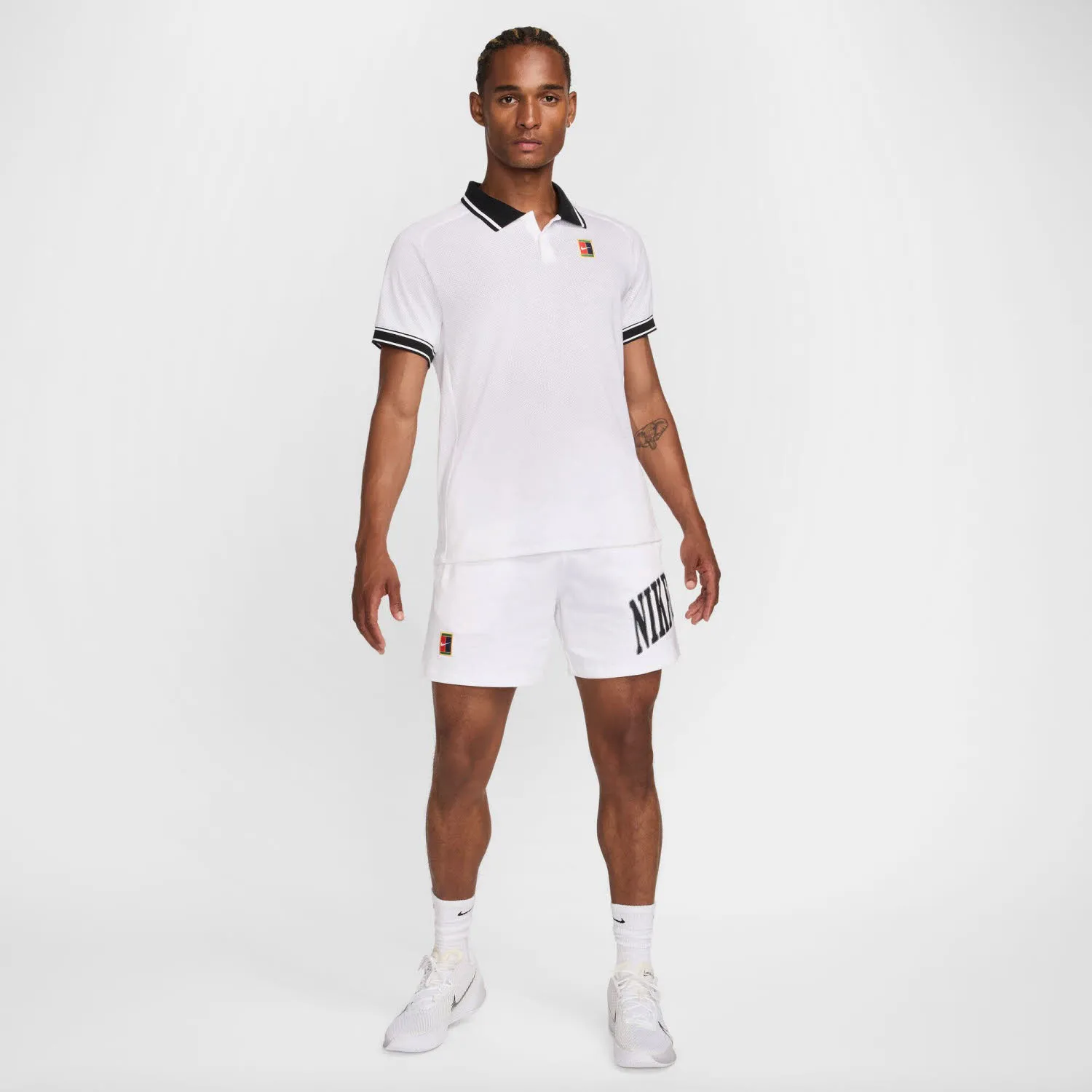 NikeCourt Heritage Men"s Herren Tennisshirt Poloshirt weiß