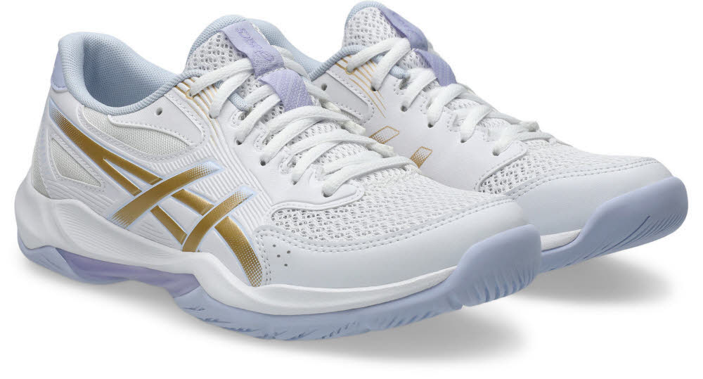 Asics GEL-ROCKET 12 Damen Hallenschuhe Sportschuhe white/champagne