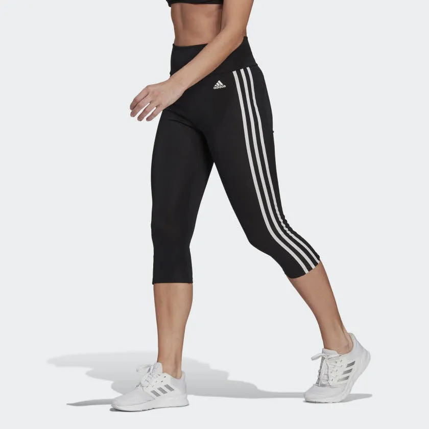 adidas DA W 3S 3/4 TIG Damen Sporttight 3/4-Tight Sporthose schwarz