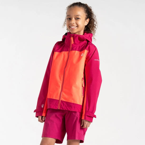 Dare2B Explore II Mädchen wasserdichte Jacke Outdoorjacke pink