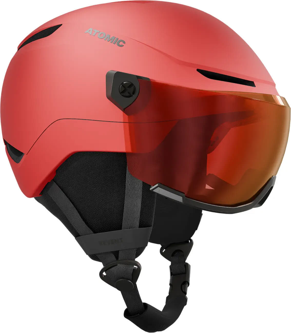Atomic Revent Visor Skihelm mit Visier Kinder rot