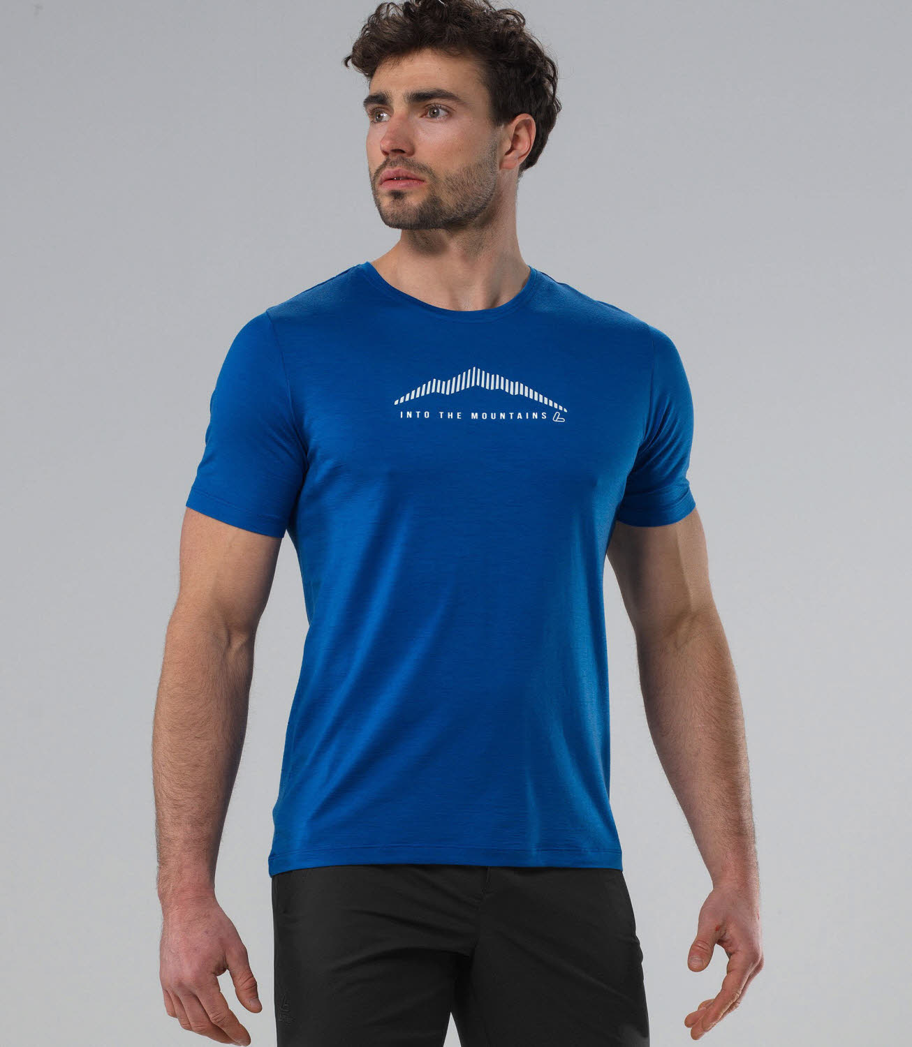 Löffler M PRINTSHIRT MERINO-LIGHT Herren T-Shirt Funktionsshirt marin