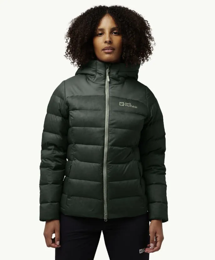 Jack Wolfskin Nebelhorn Down Hoody W Daunenjacke Damen dunkelgrün