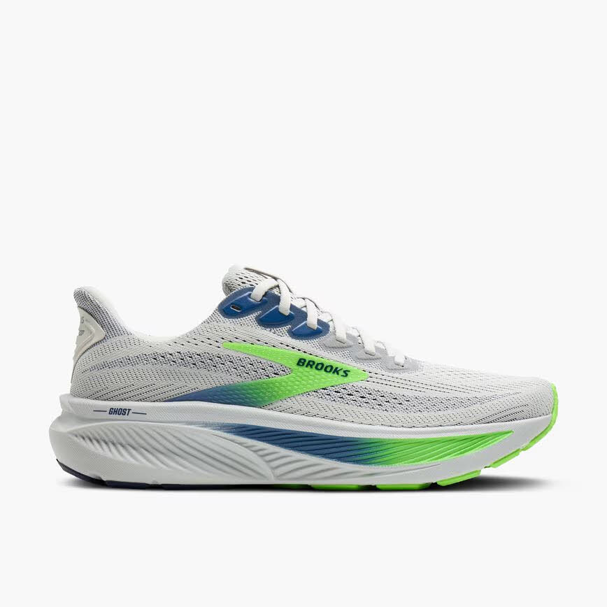 Brooks Ghost 17 Herren Laufschuh Joggingschuhe weiß/blau/grün
