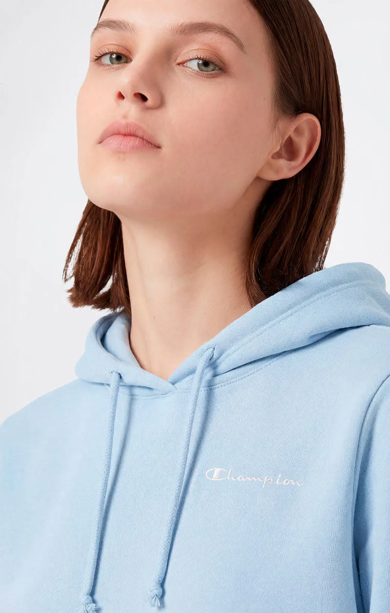 Champion HOODED SWEATSHIRT Damen Hoddie Kapuzenpullover hellblau