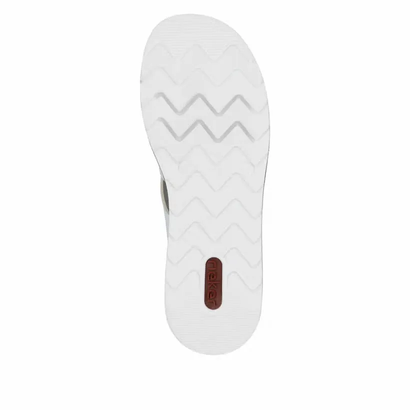 Rieker FSK Damen Sandalen Pantoletten weiß
