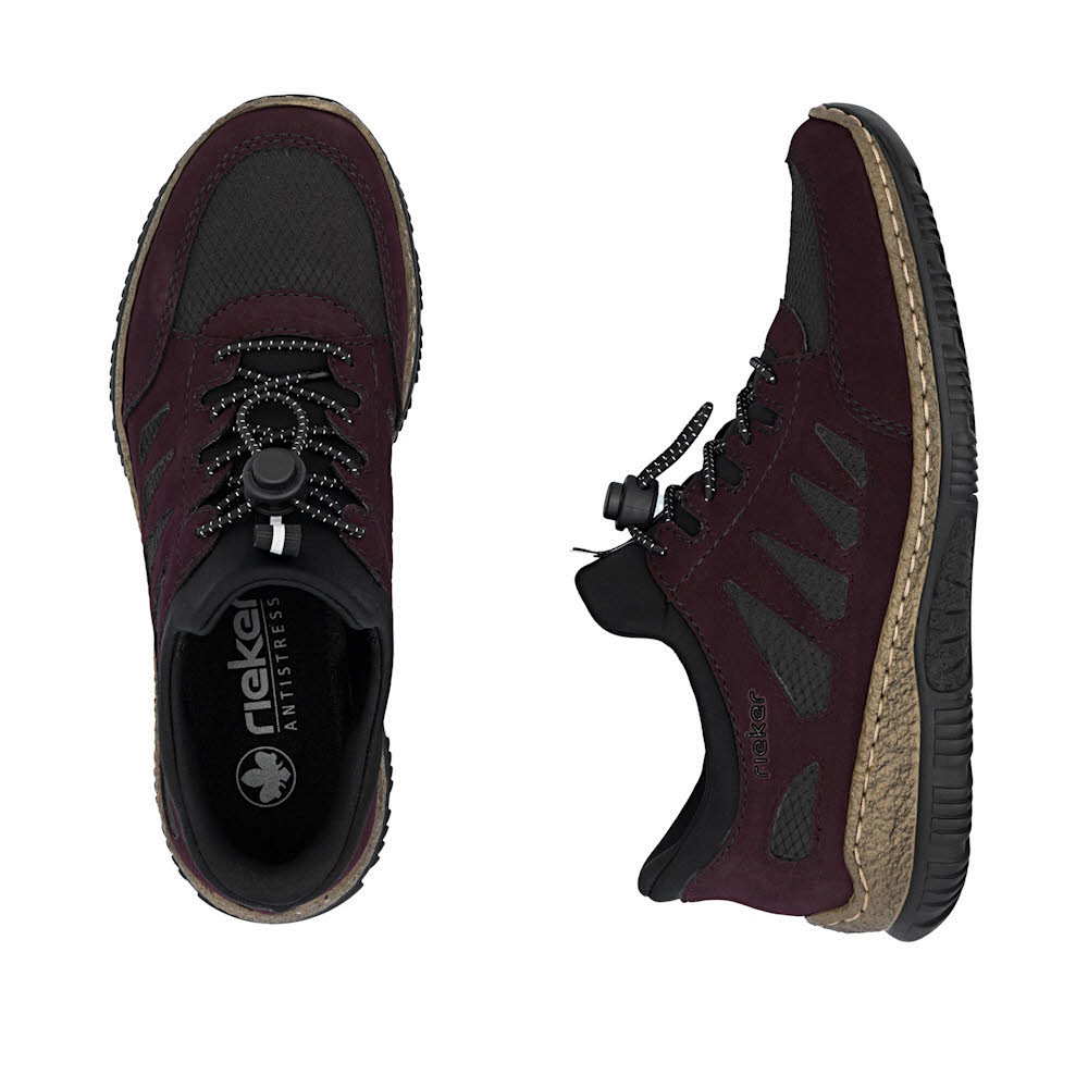 Rieker HWK Damen Halbschuhe Slipper rot