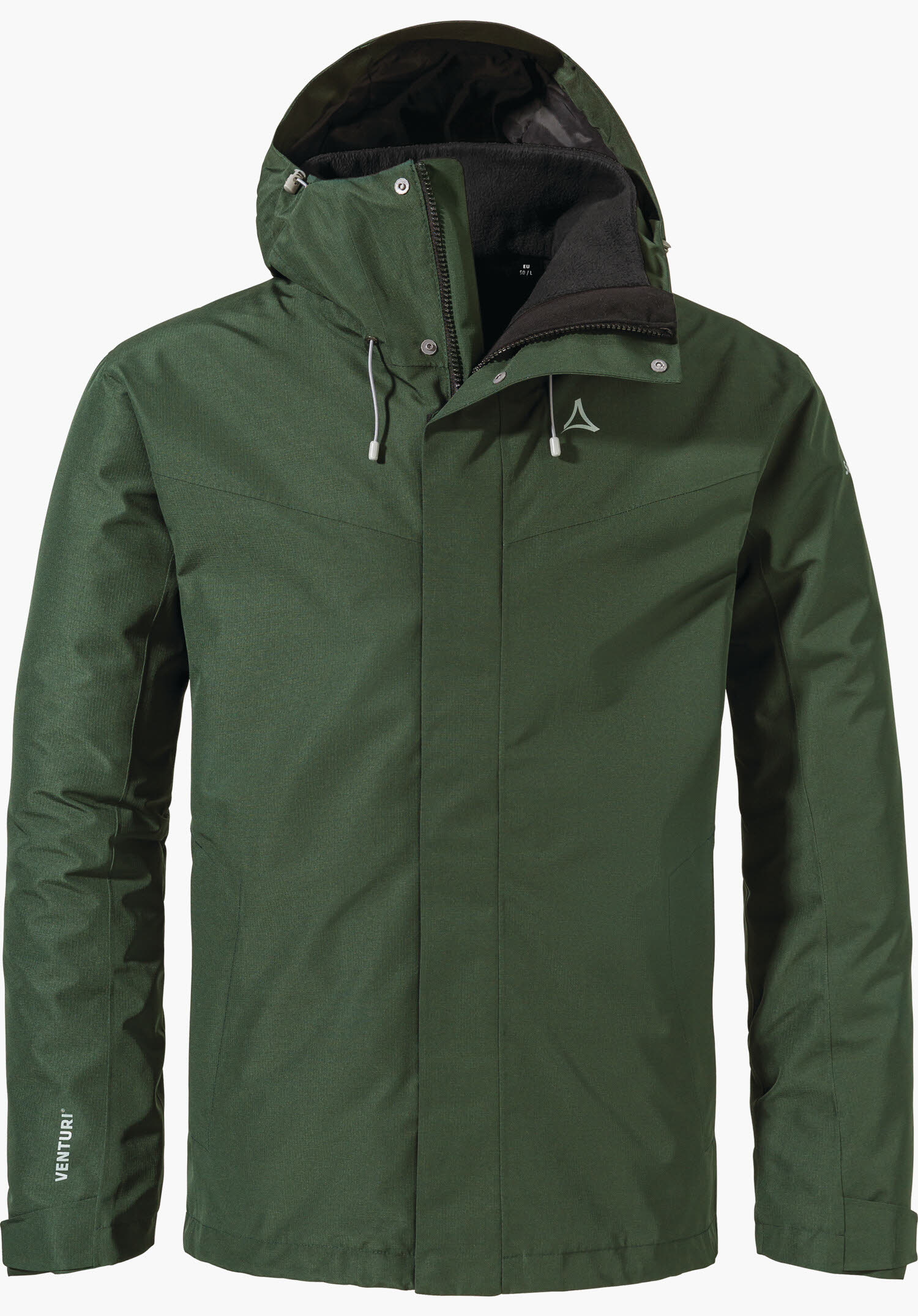 Schöffel Okere Herren 3in1 Wanderjacke Kombijacke Kapuzenjacke grün