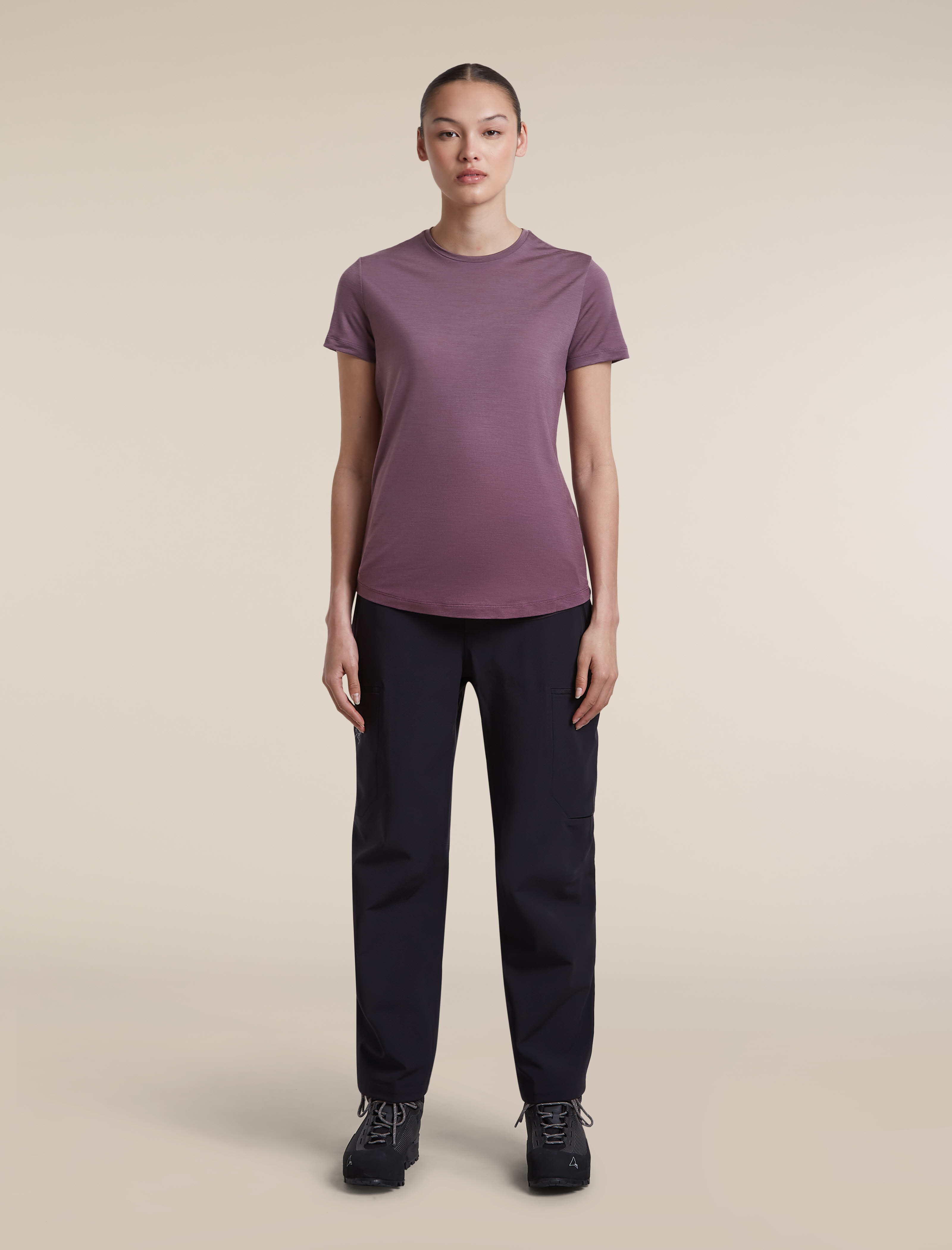 Icebreaker DA Mer 125 Cool-Lit Sphere SS Tee Alta T-Shirt Damen lila