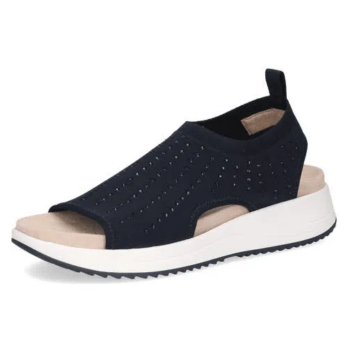 Caprice Damen Sandalen Sandaletten bequem schwarz