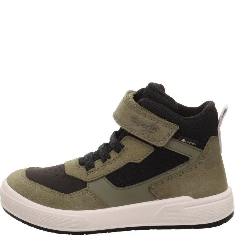 Superfit MAVERICK Kinder Sneaker High Freizeitschuhe grün/schwarz