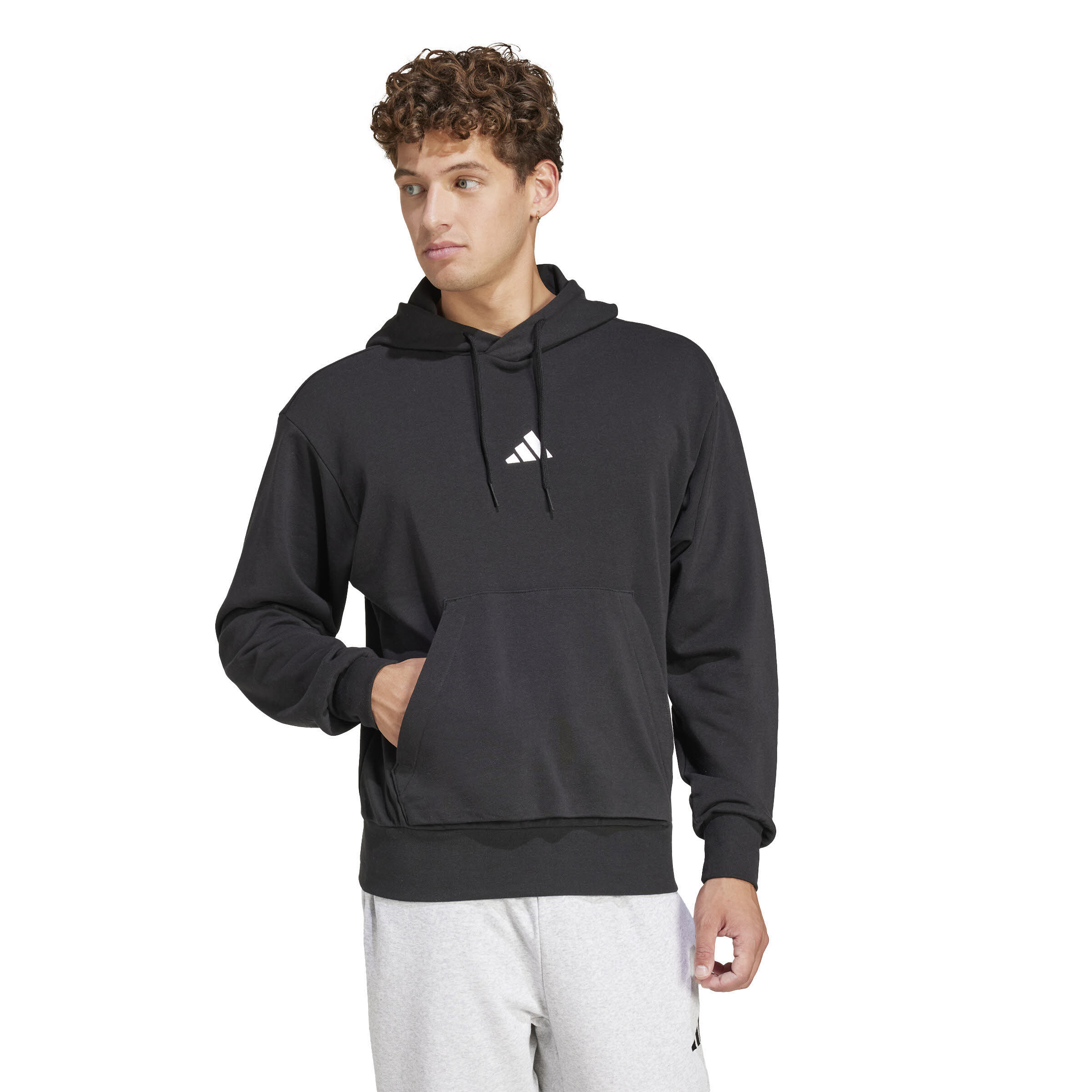 adidas Essentials Feelcozy French Terry Hoodie Herren Kapuzensweat schwarz