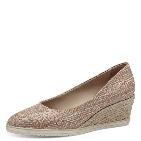 Tamaris Damen Pumps Keilpumps beige