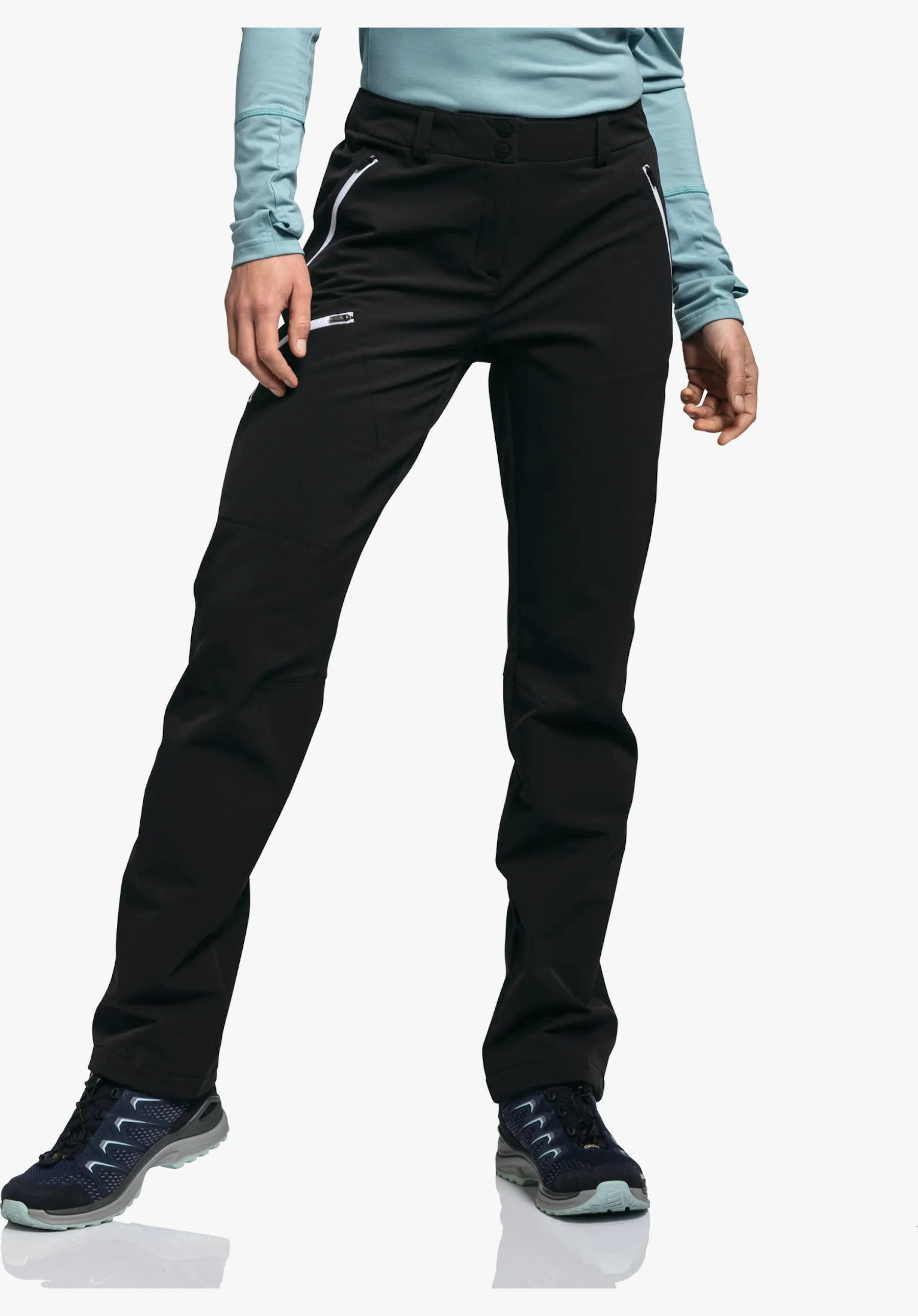 Schöffel Pants Ascona Warm L Trekkinghose gefüttert Wanderhose lange Hose Damen schwarz